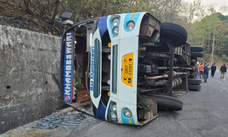 କଳିଙ୍ଗା ଘାଟିରେ ଓଲୋଟିଲା ଖମ୍ବେଶ୍ୱରୀ ବସ୍, ୧୦ ଆହତ